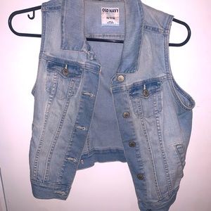 Worn once denim vest jacket